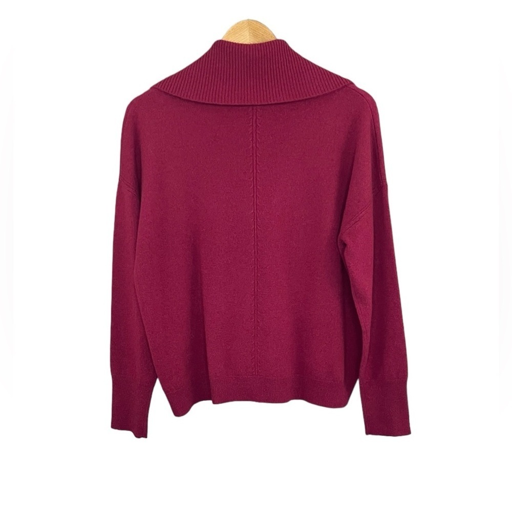 Sundance Giovanna Cashmere Cowlneck Sweater Petite Bordeaux NWT - Picture 3 of 10